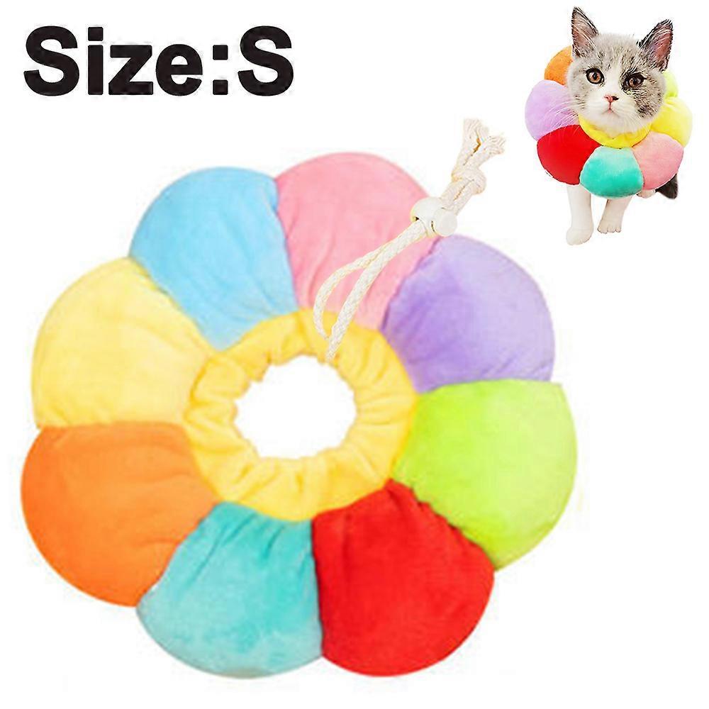 1 Piece Of Cat Restoring Collar, Cat Protective Collar Soft, Pet Protective Collar Slipproof, Soft Adjustable Protective For Cat Dog Small Pets, Sunfl