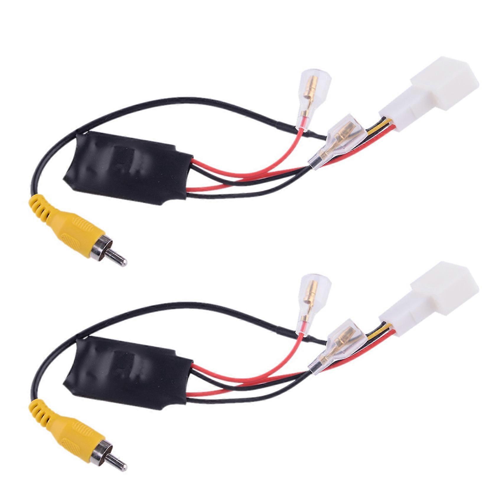 2Pcs 4 Pin Car Reverse Camera Cable Adapter Retention Wiring Harness Cable Plug Reversing Connector