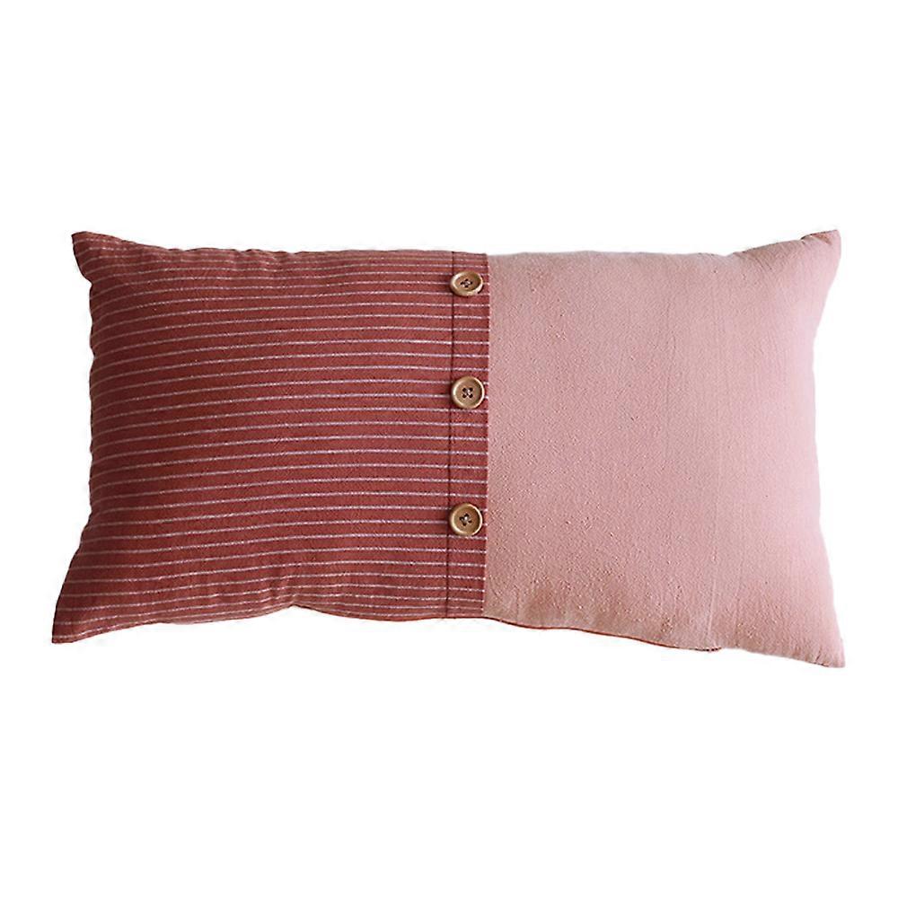 Home pillowcase with button stripe stitching in four colors