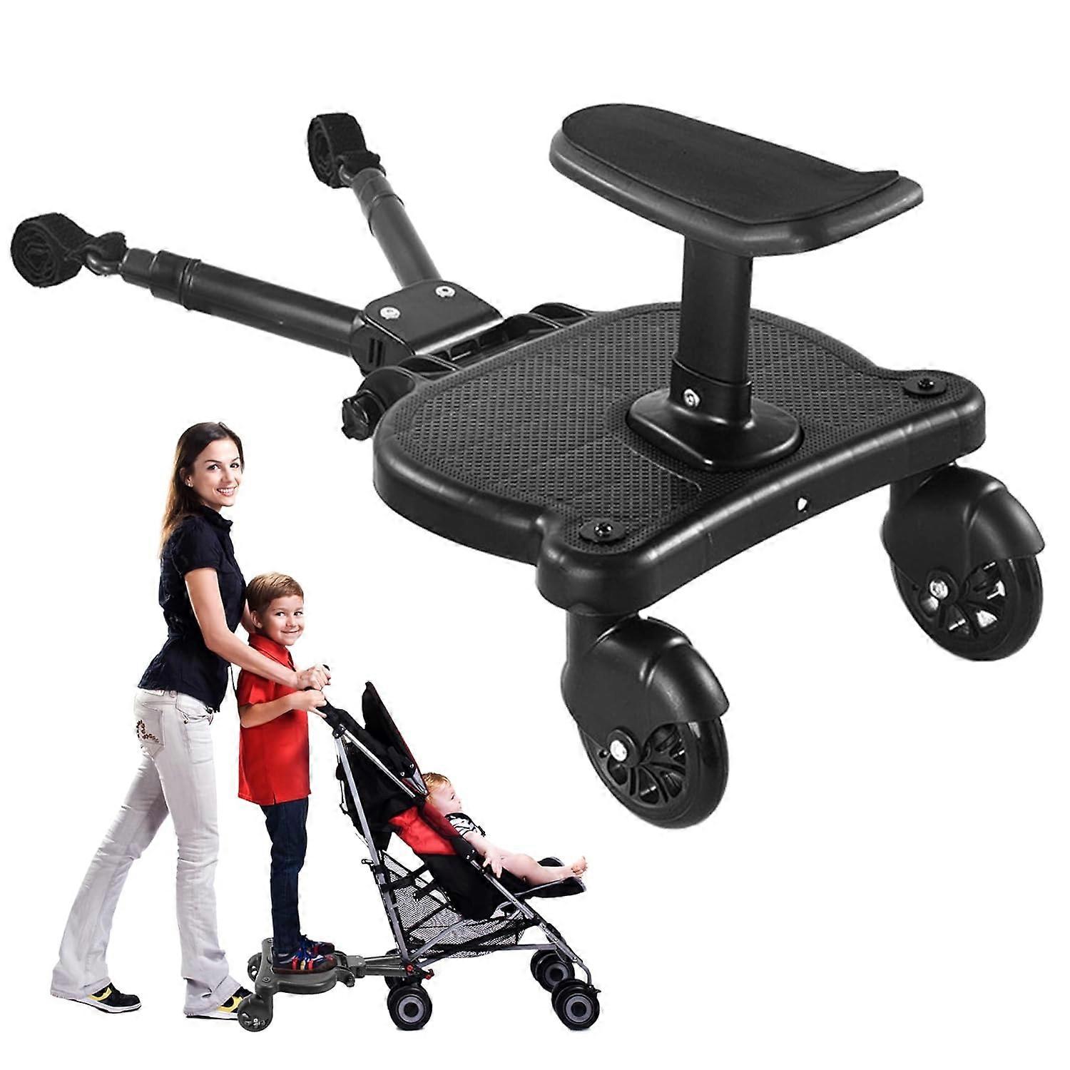 2024 New-Universal Stroller Board with Detachable Seat, 2in1 Sit and Stand Stroller Glider Board for Most Strollers, Holds Children Up to 55 LBs Strol