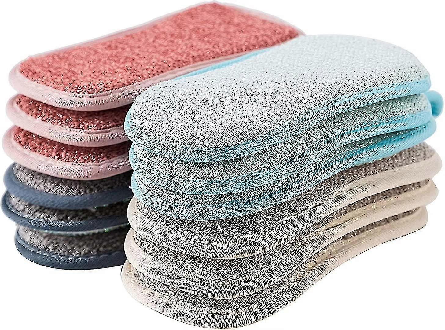 Dishes Kitchen Sponges , 12 Large Duty Reusable Double Sided