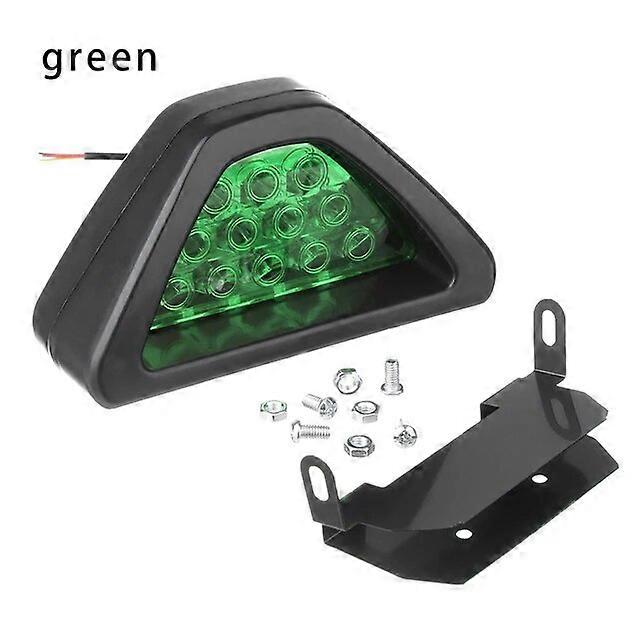 Universal Brake Signal Lamp F1 Style Triangle Sporty 12LED Rear Fog Light Tail Third Brake Lamp DRL For JDM BBA