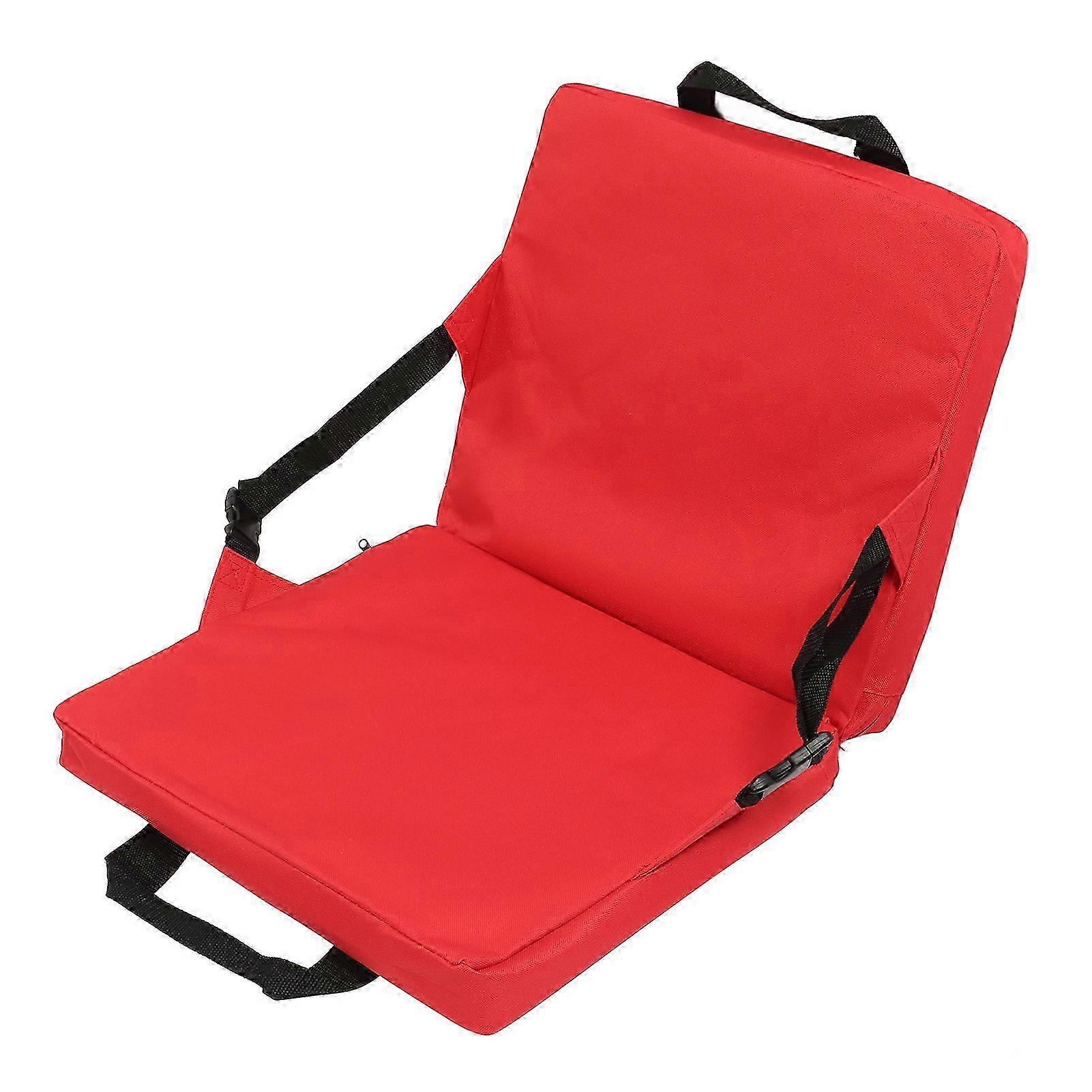 Outdoor Back Chair Cushion Thickened Dirty Proof Soft Comfortable Stadium Chair Cushion With Backrest For Stadium Beach Outdoor Red