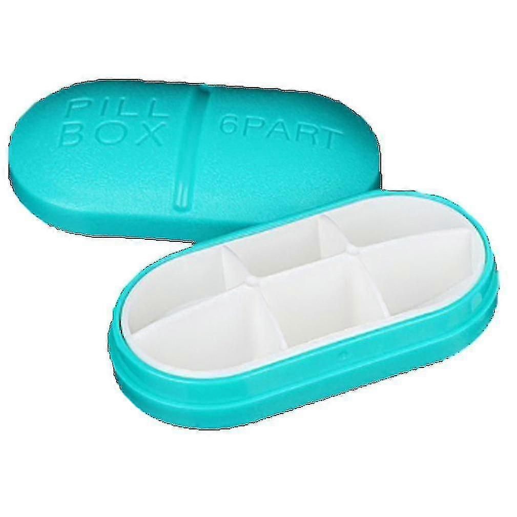 Hmwy- Six-grid Medicine Box Portable -week Splitters Pill Case