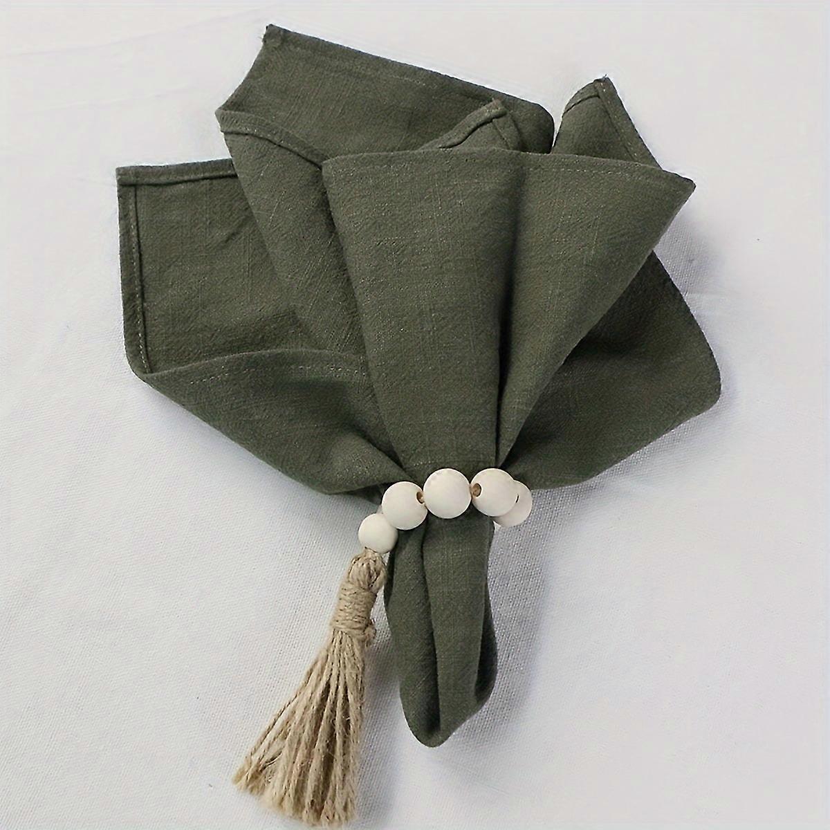 1/6/10pcs, Square Napkin, Olive Green Solid Color Napkin Cloth, Simple Pastoral Style Soft Decorative Napkins For Western Restaurant And Hotel, Room D