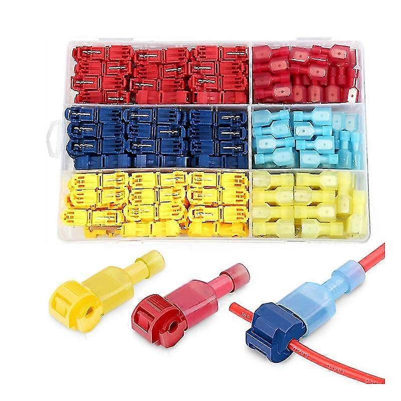 Terminals Connector Quick Splice Lock T Tap Wire Joint Crimp Cable ,(mluiticolor)(240pcs)