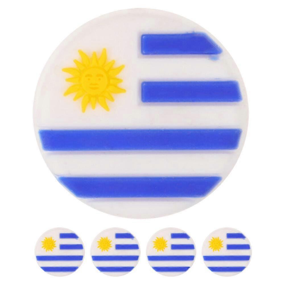 5Pcs Racket Vibration Dampeners National Flag Elements Tennis Dampeners Shocking Absorbing Tools