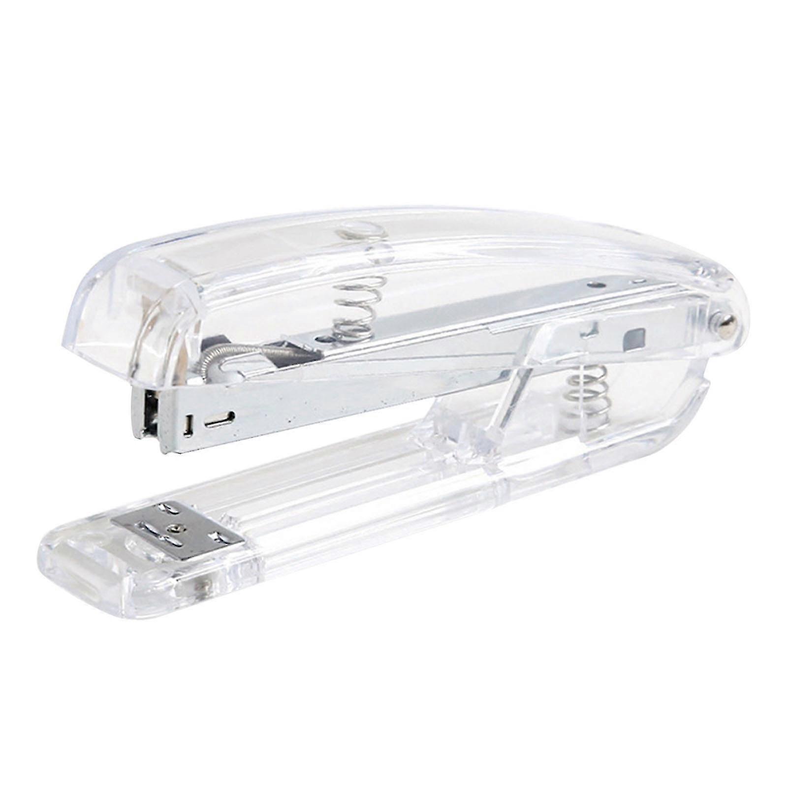 Acrylic Metal Handheld Stapler - Transparent Minimalist Style - Labor Saving Easy Stapling - Ideal for Office and School