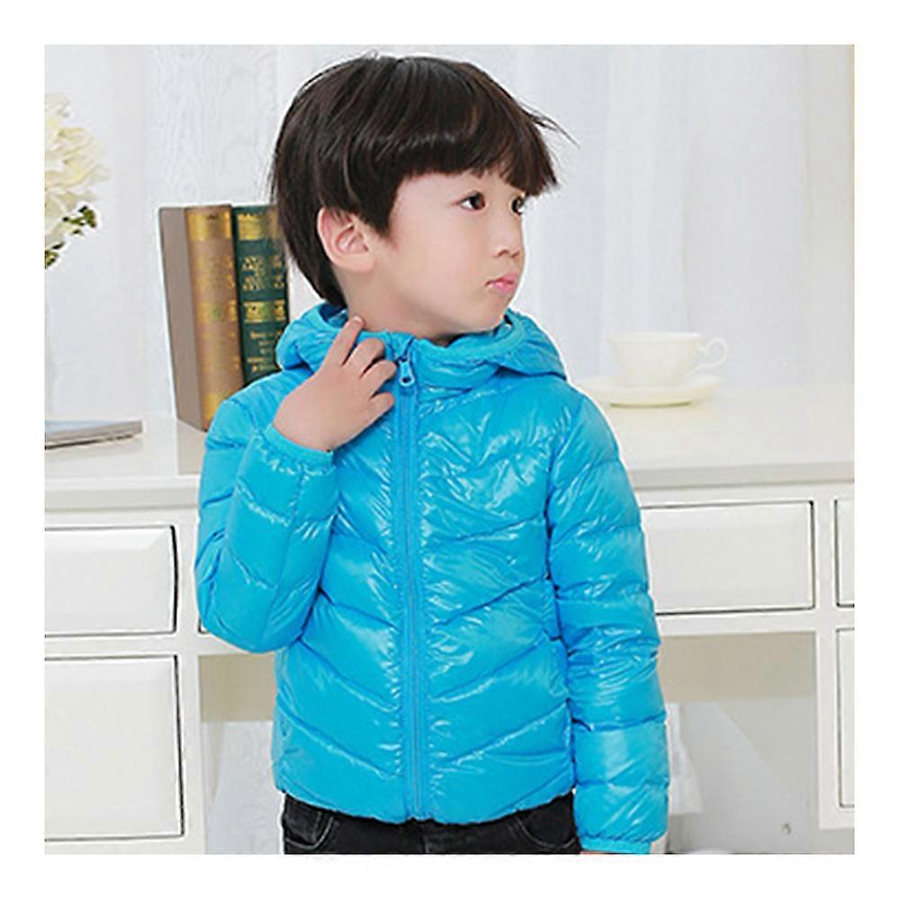 Copil Thin Light Stripe Down Coat warm Hooded Boy Girl