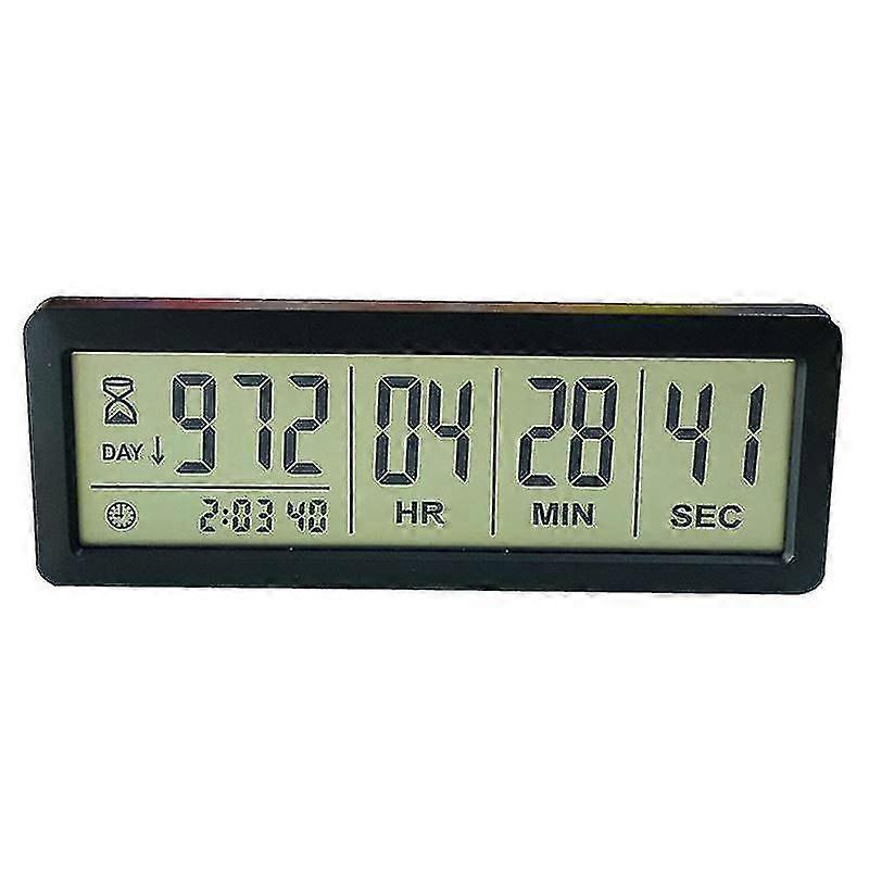 Reusable Countdown Clock For Wedding Retirement Countdown Timer Baby Date, Black, 156*57.5*13mm