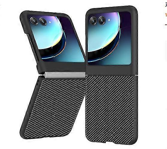 Carbon Fiber Pattern Case For Motorola Moto Razr Plus 2023, Ultra Slim Protector Cover For Motorola Moto Razr+