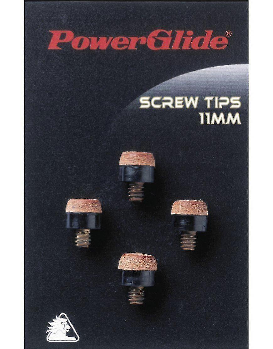 Powerglide Snooker & Pool Cue Screw Tips Pool Billiards Accessory - 10mm x4