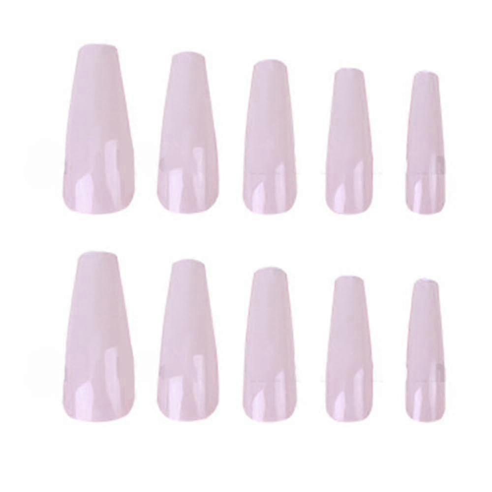 Matte Extra Long Ballerina Solid Color Full Cover False Nails