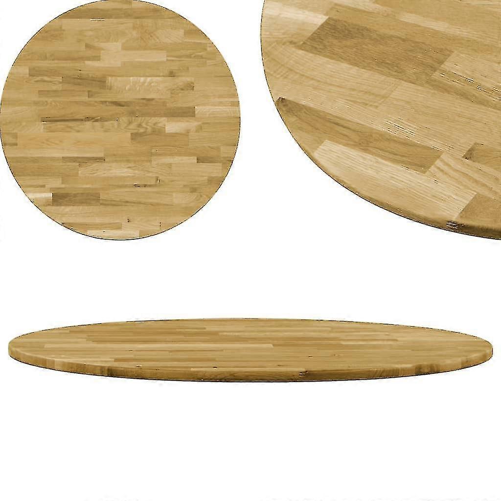 Table Top Solid Oak Wood Round 23 Mm 500 Mm