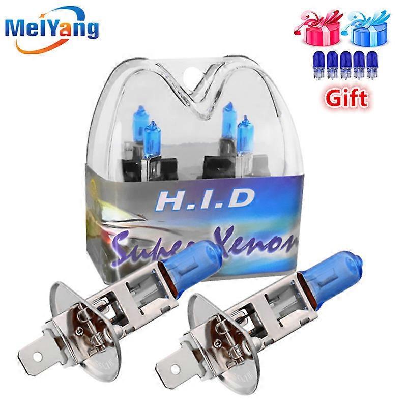 H1 55W 12V Headlight lights Halogen Xenon Filled Bright White High Power - Car Fog Driving light DRL Day Running Light Source