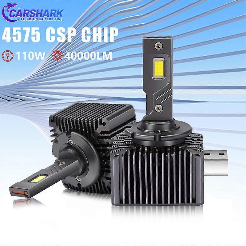 Carshark D1S D3S LED Headlights Laser 40000Lm D4S D5S D2S D8S Auto Bulbs Canbus CSP 110W D1R D2R D3R D4R Car Lamp 1:1 Xenon HID