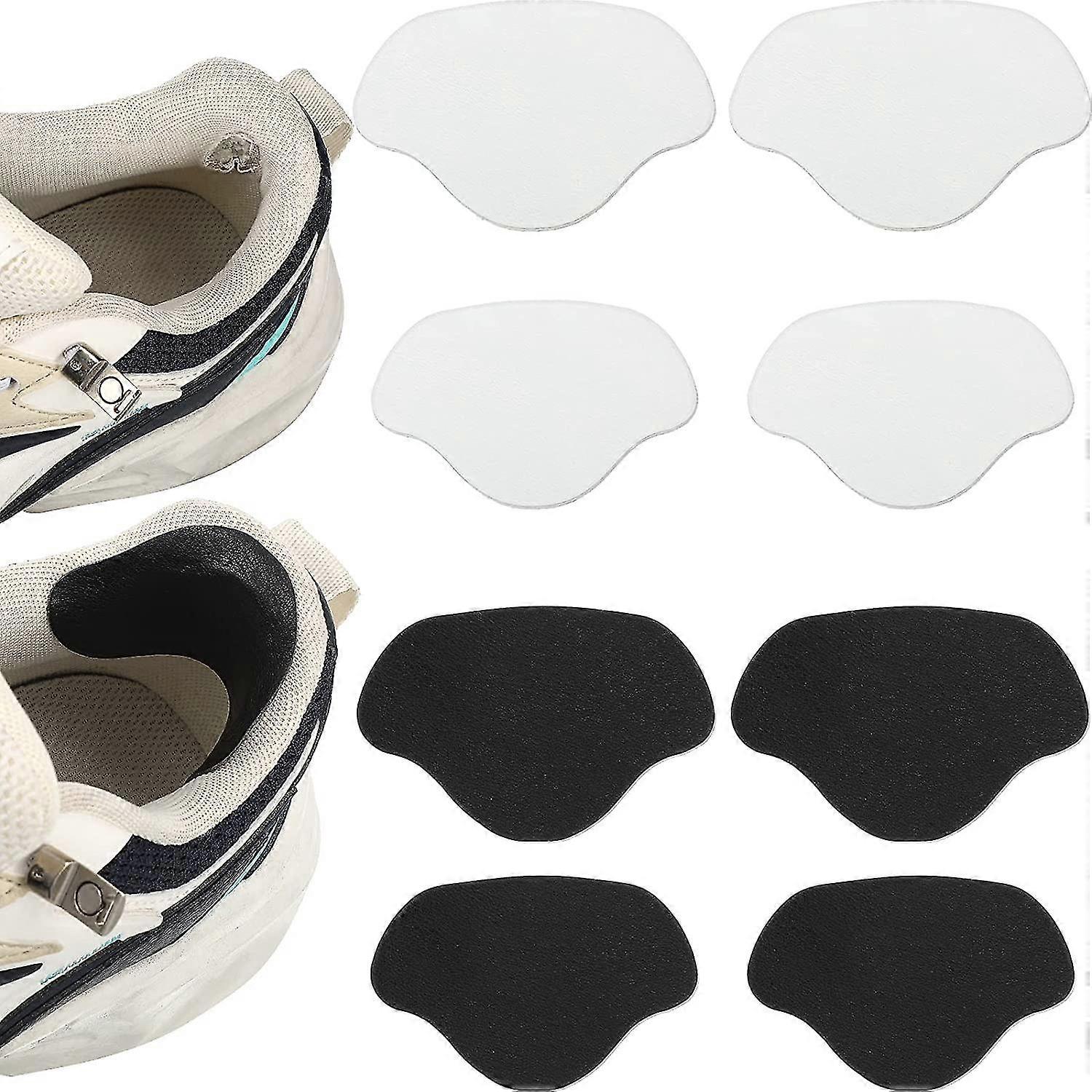 Pairs Heel Hole Repair Patches Shoe Hole Prevention Patch Basketball Hole Repair Patch For Big And Small Shoes (black, White)
