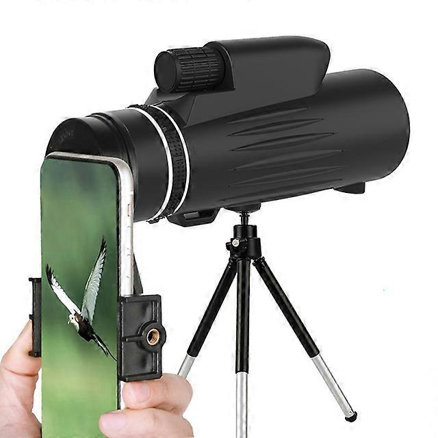 12X50 Monocular Telescope HD Bak4 Prism Scope with Phone Clip Tripod for hunting Birdwatching Telescope