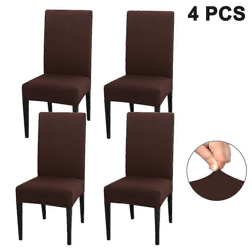 4 Pack Dining Chair Slipcovers Stretch Removable Washable