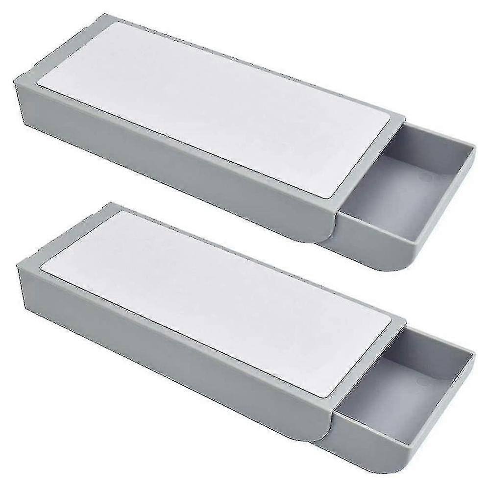2 Pcs Self-adhesive Desk Drawer Desk Drawer Pencil Tray Desk Shelf Pencil Tray Under Desk