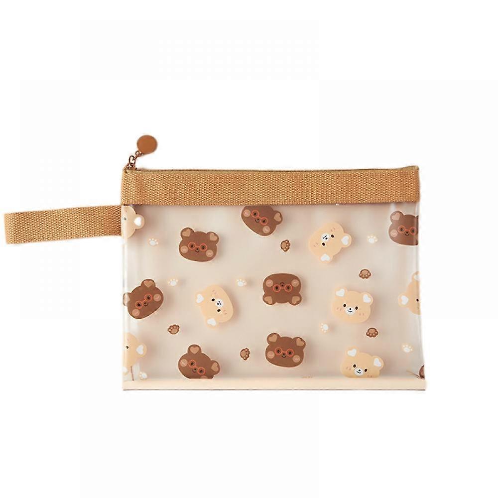 Student Stationery Office Transparent Homework Bag (A 5-Bear Attack)