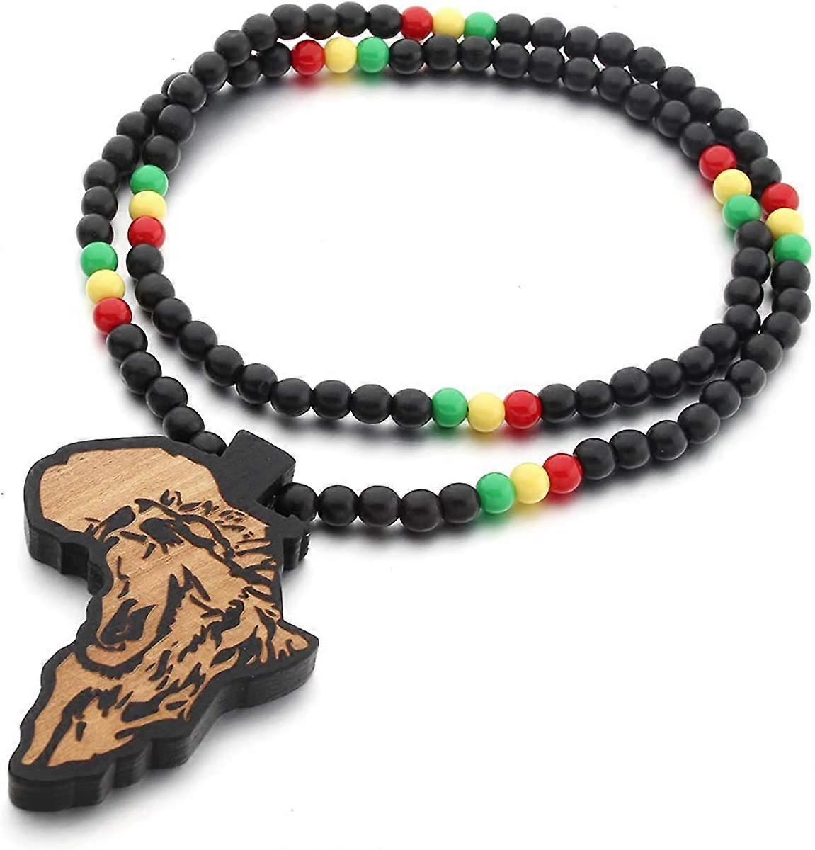 Collier Tribal En Cuir Bohème Vintage – Pendentif Dent De Chien, Perles Bois, Style Unisexe Homme Femme Réglable