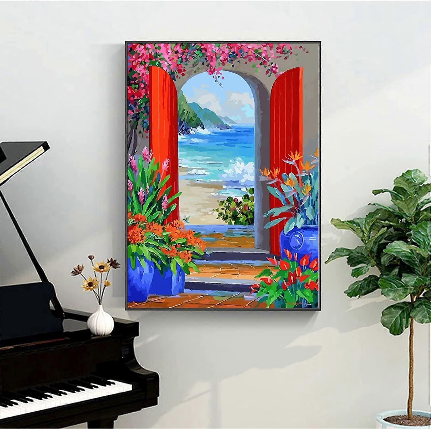 Peinture Par Numéros Jésus Avec Le Mouton Perdu – Kit Complet 40x50 Cm, Pour Adultes Débutants, Sans Cadre