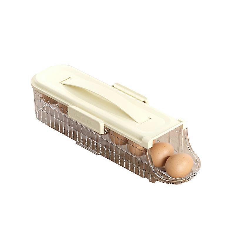 Egg Holder For Refrigerator,Auto Rolling Egg Organizer 3 Layer
