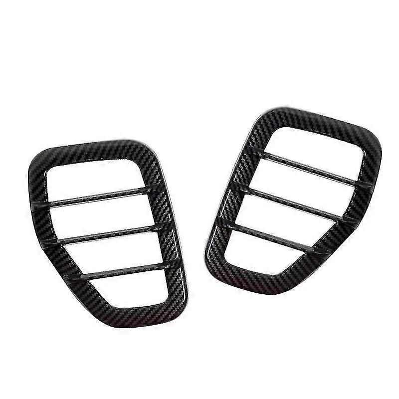 Chrome Silver/Carbon Fiber Type Front Side Marker Light Guard Trim Covers For 2005/2006-2010 Hummer H3, For 2009-2010 Hummer H3T