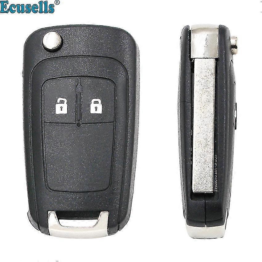 Flip Folding Key Shell Case Fob 2 Button For Chevrolet Aveo Cruze Orlando Trax Uncut Hu100 Blade