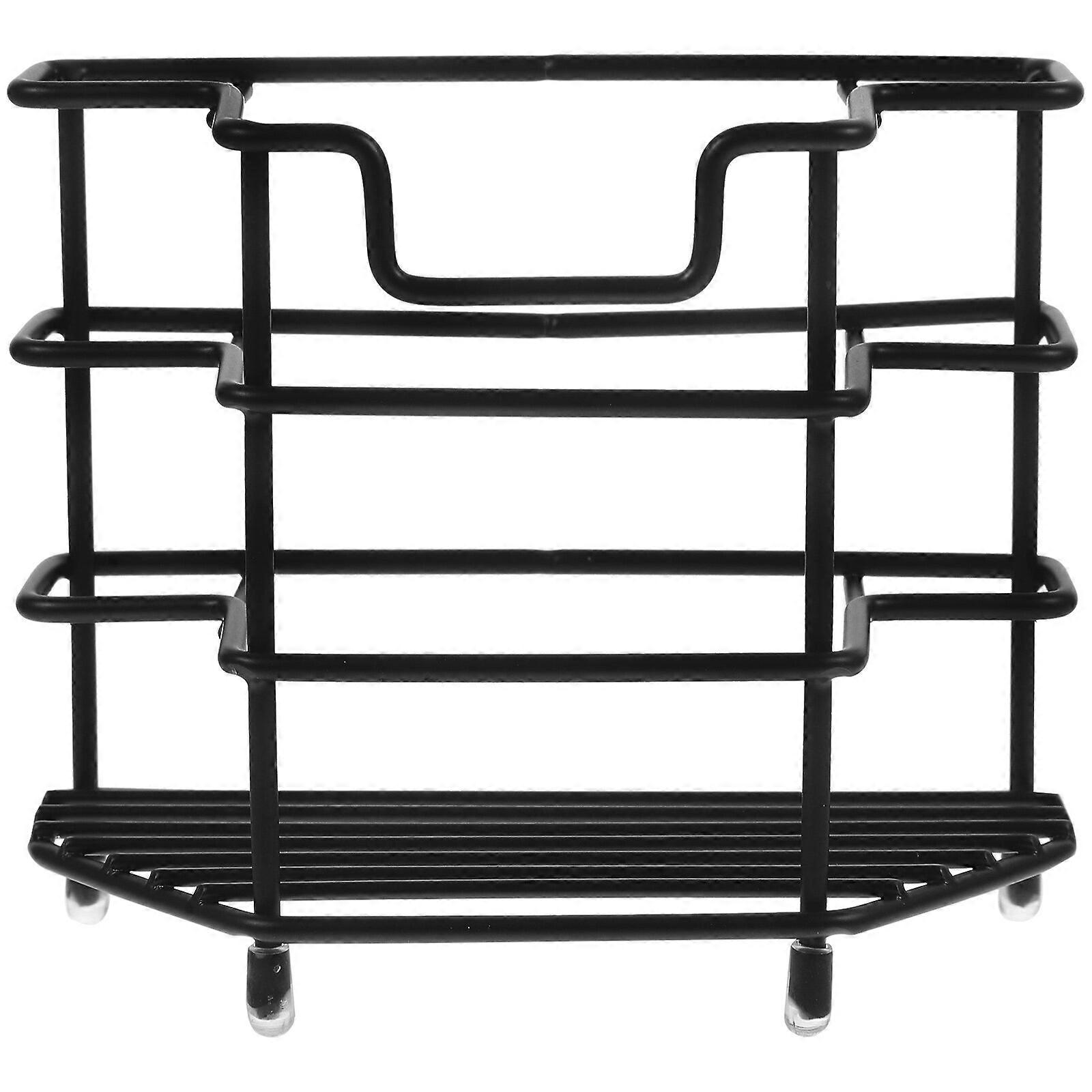 Bathroom Toothbrush Holder Makeup Brush Stand Stainless Steel Toothpaste Storage Rack