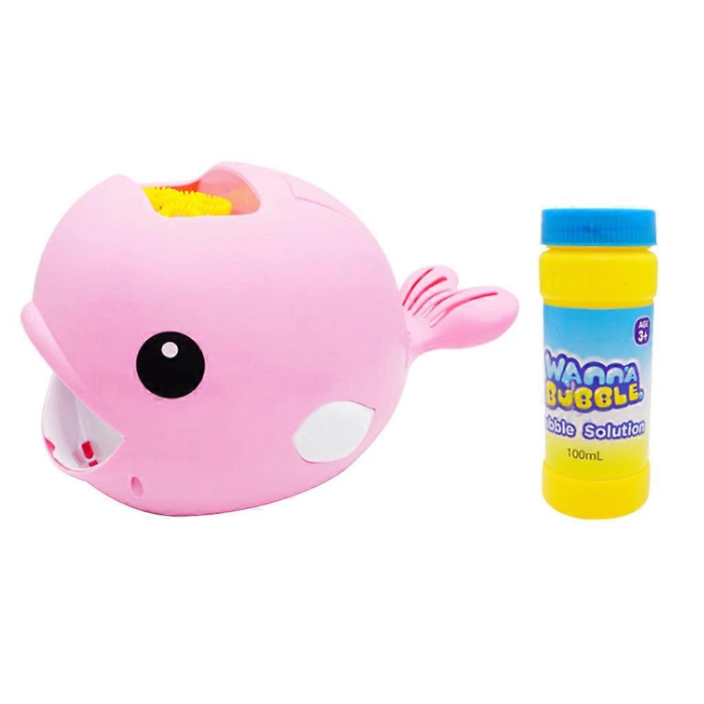 Cartoon Whale Automatic Bubble Maker Blower Machine Children Bathing Toys Kids E