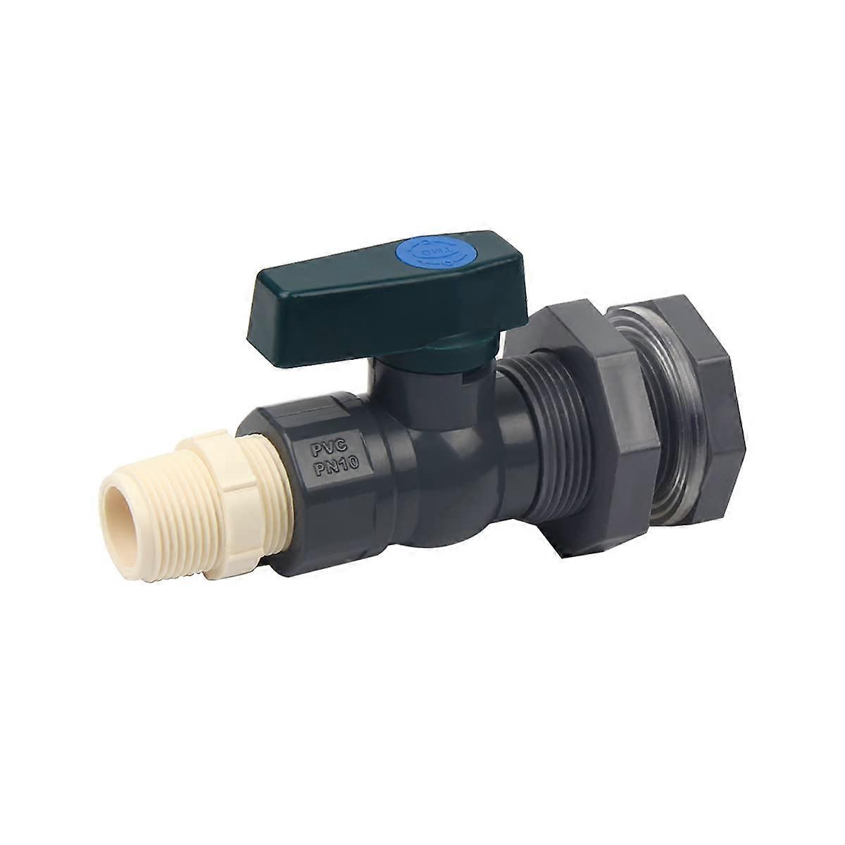 Conector PVC tanques de água 3/4 polegadas PVC chuva barril torneira com anteparo e adaptador de mangueira