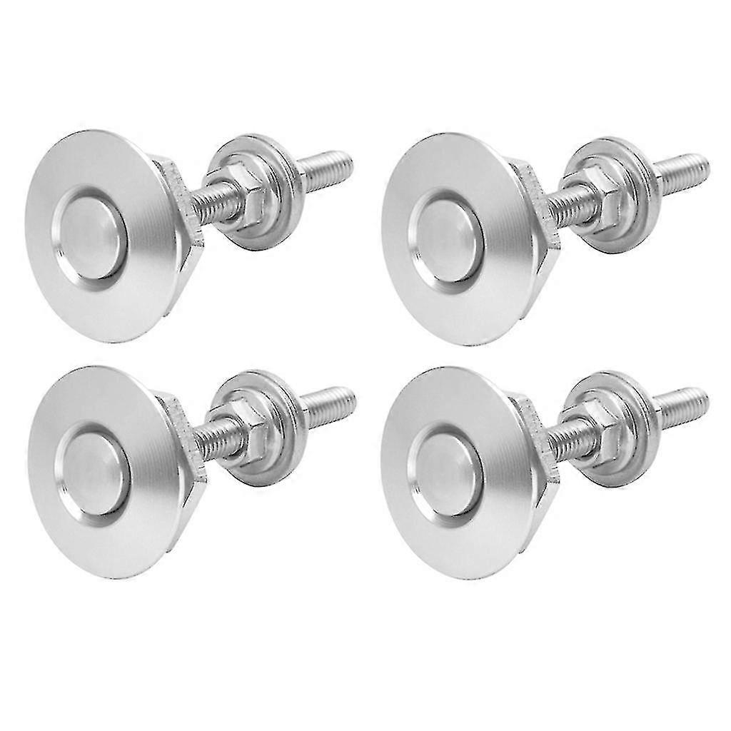 2 Pair Push Button Quick Release Hood-bonnet Pins Lock-clip Car-bumper Latch-kit Tw