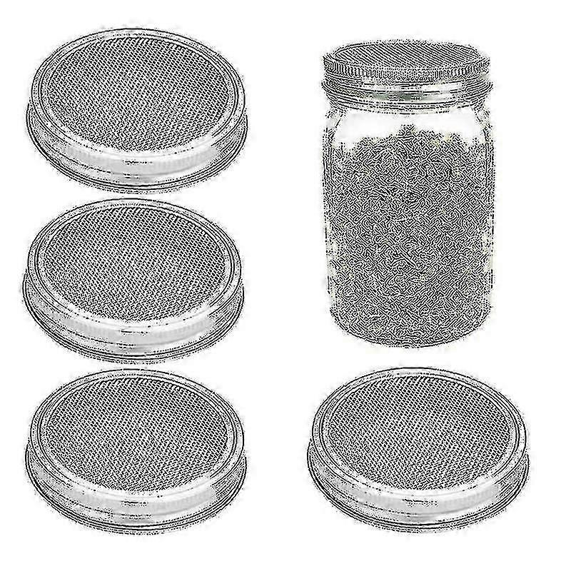 6 Pack Sprouting Jar Lids Fits Regular Mouth Jars