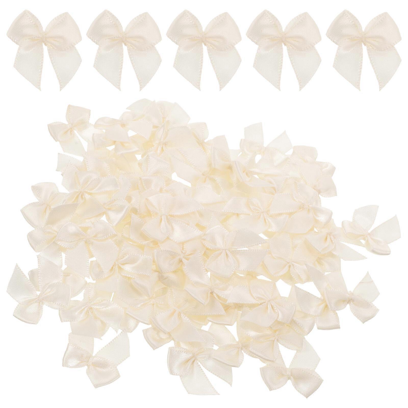 200st Miniatyr Rosetter Polyester Rosetter Dekor DIY Rosetter Pryda Kläder Rosetter Dekor Hårnål Rosett Dekor