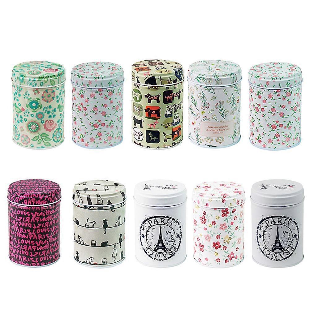 6 Pcs Containers Food Dog Chocolate Wrapping Cat Treats Container Flower Cookie Tins