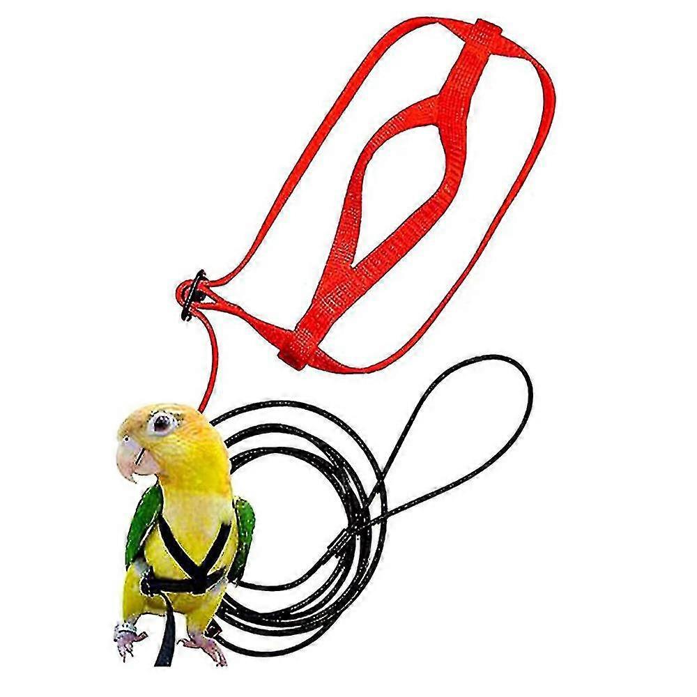 Pet Bird Harness Adjustable Parrot Bird Harness Leash Pet Anti-bite Training Rope Outdoor Flying Harness
