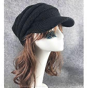 Women Winter Warm Knit Hat Snow Ski Outdoor Caps with Visor