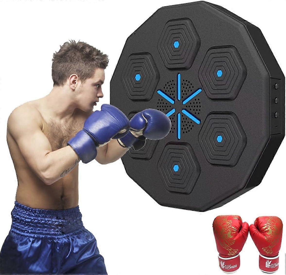 New Music Boxing Machine With LED Lighting Effect Boxing Punching Pads, Portable Kids Workout Equipment, Bluetooth Music Boxing Wall Target fast ship