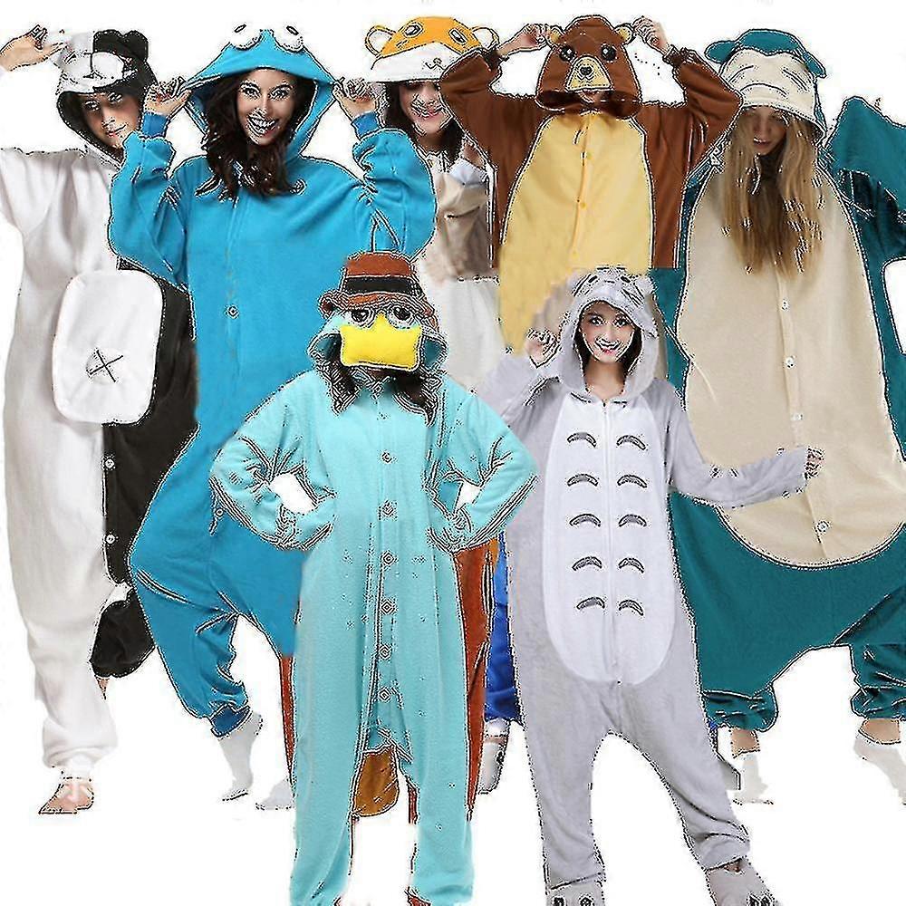 Pyjama Onesie Adulte Homme Femme – Combinaison Douillette Avec Capuche Pour Carnaval, Cosplay Et Maison