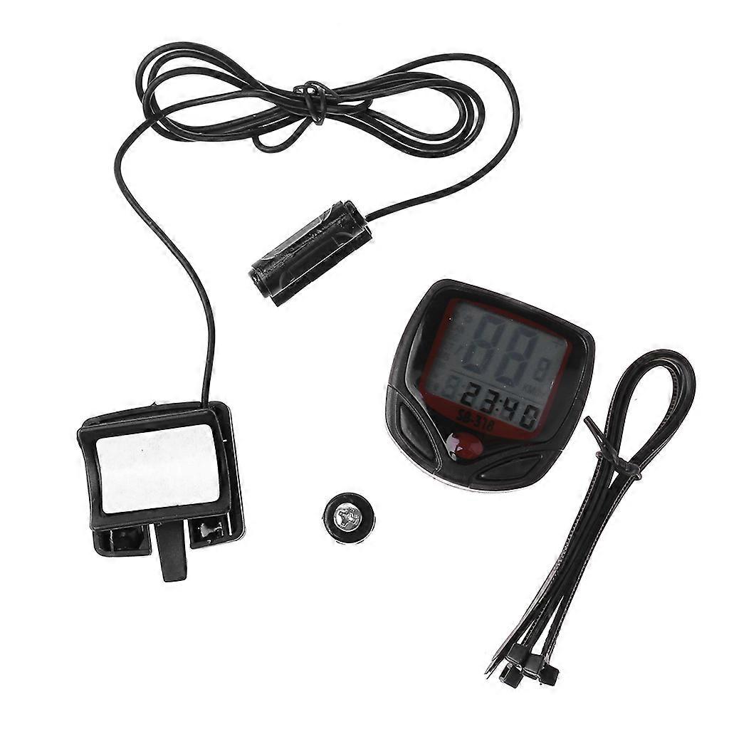 Waterproof 15 Function LCD Bike Bicycle Odometer Speedometer Cycling Speed Meter