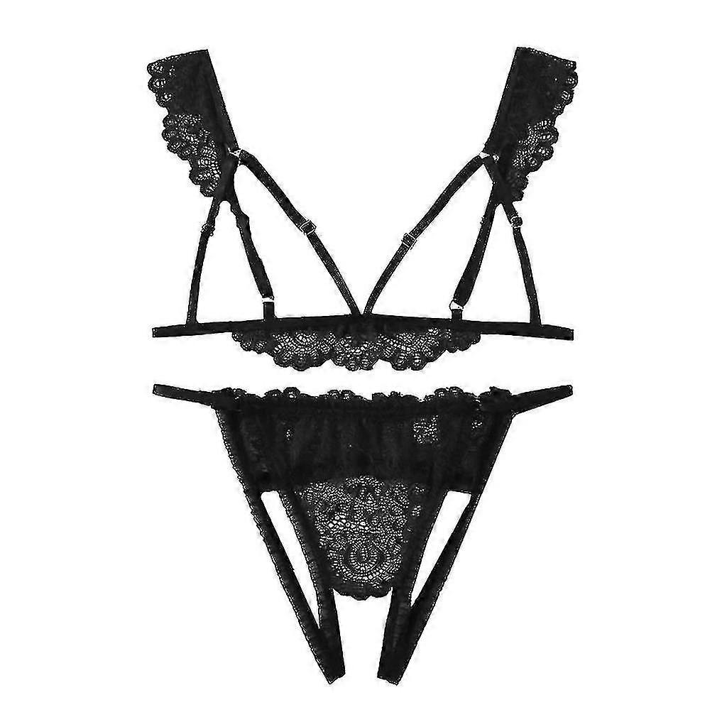 Crotchless Silk Thongs Wool Hollow Lace Suit Underwear Pajamas