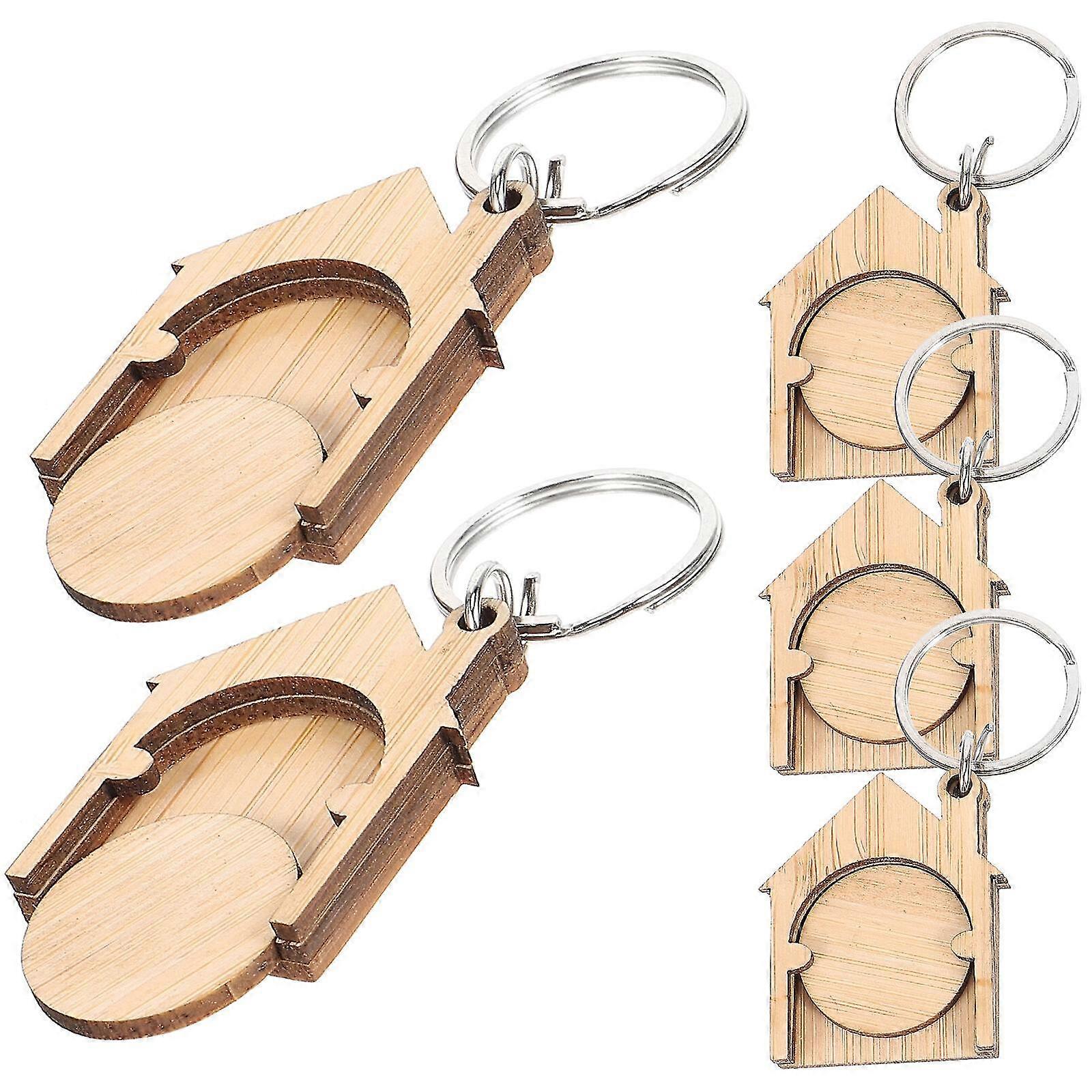 5pcs Shopping Trolley Tokens Cart Tokens Portable Trolley Removers Key Ring Tokens