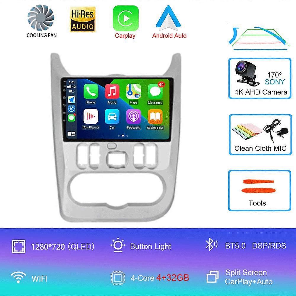 Per Renault Logan 1 Sandero 2009 - 2015 Per Dacia Duster 2010 - 2017 Autoradio Lettore video multimediale Navigazione GPS Android 14