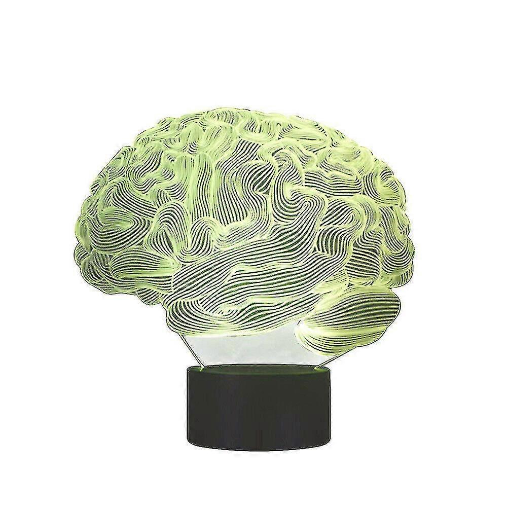 3d Human Brain -cerebellum Model Table Lamp 7 Color Changing Led Night Light Gift