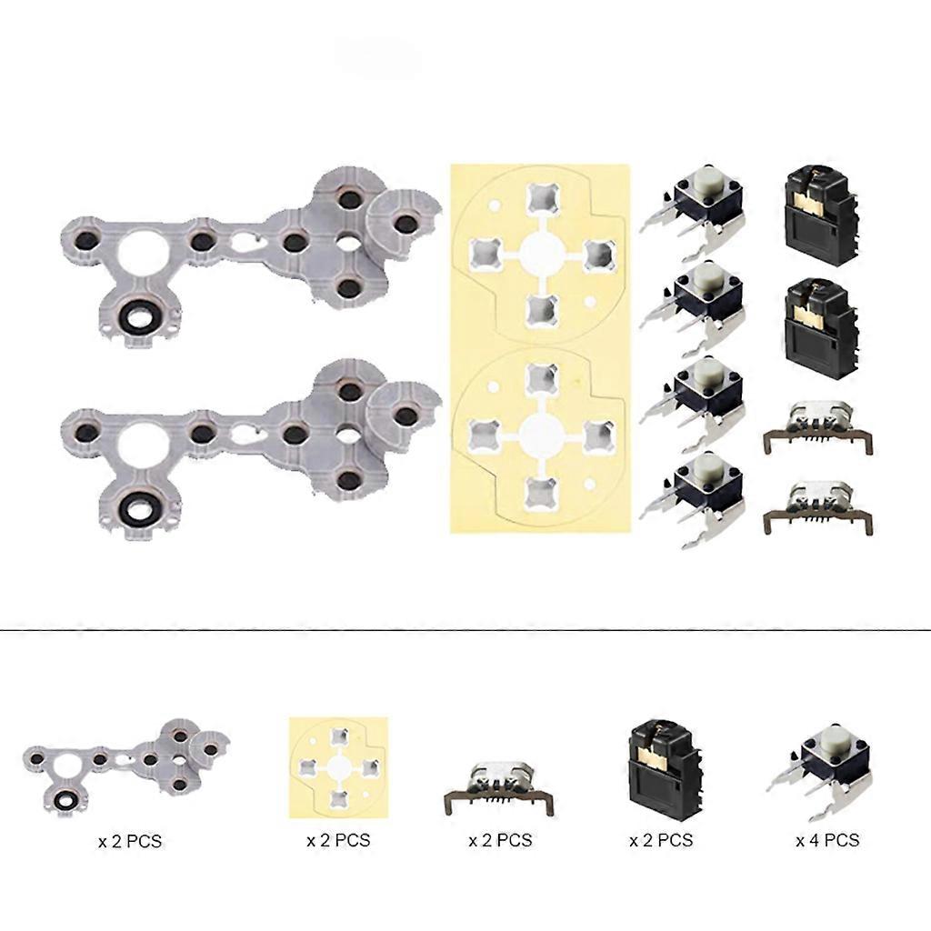R L Bumper Trigger Button Tool Kit Replacement 3D Analog Stick for XB One Slim