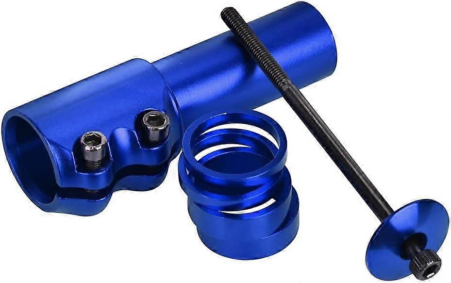 Bike Stem Riser Aluminum Alloy Handlebar ExtenderBicycle Fork Extension Adjustable Stem for 1-1/8" 28.6mm Blue