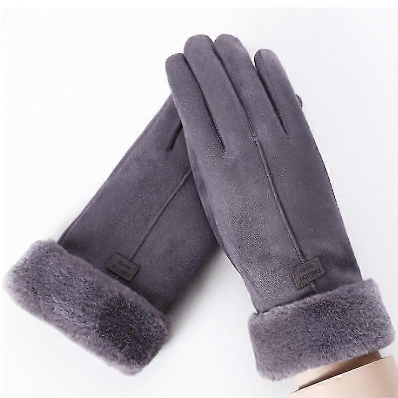 Winter Touch Screen Gloves Women's Winter Gloves Warm Mittens Gray