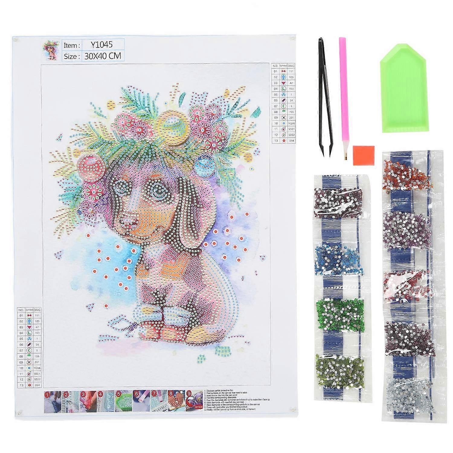Rhinestone Painting Waterproof Unfading DIY Drawing Set for Room Bar Office Decoration